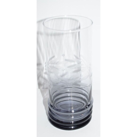 Temp-tations Tea Glass 20 Ounce Old World Etched Design Tara replacement smokey - Picture 2 of 6